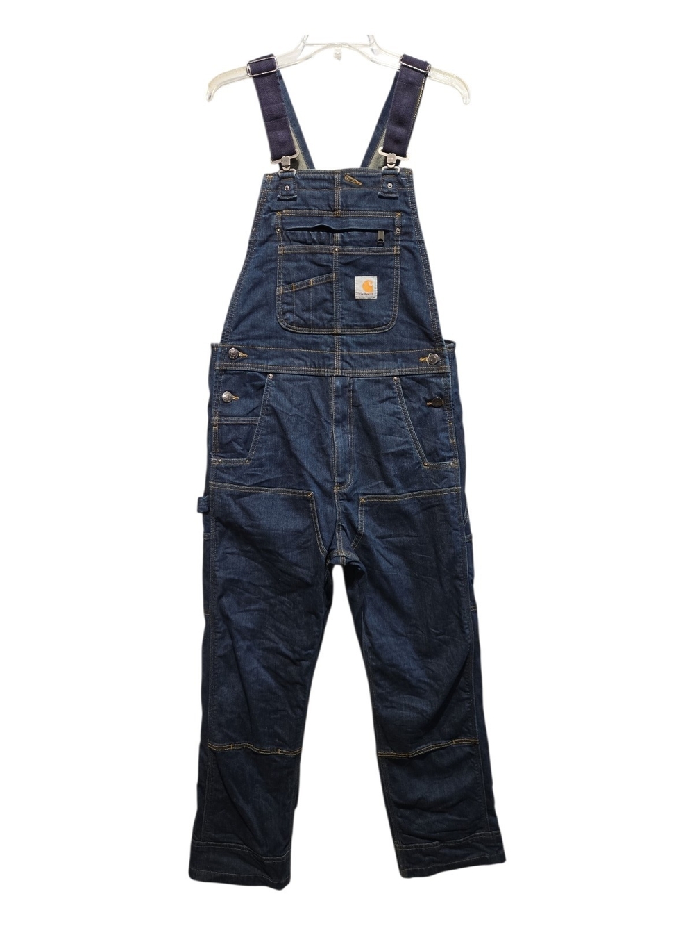 Carhartt Rugged Flex Relaxed Fit Denim Bib Overalls Men's Size 32x30 103322-498